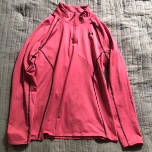Bubblegum pink under amour turtleneck.